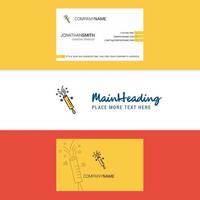 Beautiful POP Logo and business card vertical Design Vector