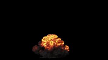 Bomb Explosion on Green Screen. Slow motion video
