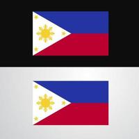 diseño de banner de bandera de filipinas vector