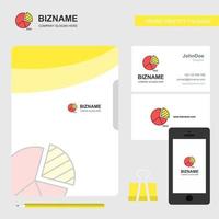 Pie chart Business Logo File Cover Visiting Card and Mobile App Design Vector Illustration