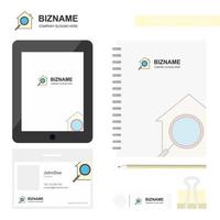 Search house Business Logo Tab App Diary PVC Employee Card and USB Brand Stationary Package Design Vector Template