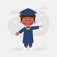 Boy student graduation vector