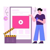 Creative design illustration of mobile video vector