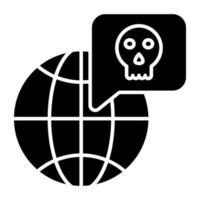 Modern design icon of global chat hacking vector