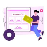 Perfect design illustration of portfolio vector