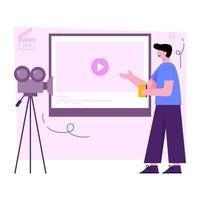 Perfect design illustration of video presentation vector