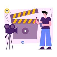 Unique design illustration of filmmaking vector