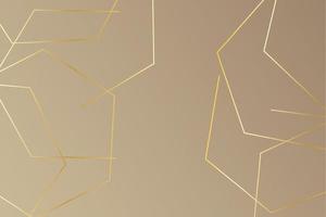 Luxury background with hexagon gold outline vector