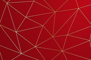 Elegant gold lines on red background vector