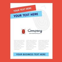 Thumb Impression Title Page Design for Company profile annual report presentations leaflet Brochure Vector Background