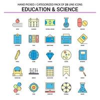 Education and Science Flat Line Icon Set Business Concept Icons Design vector