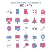 Security icon Dusky Flat color Vintage 25 Icon Pack vector