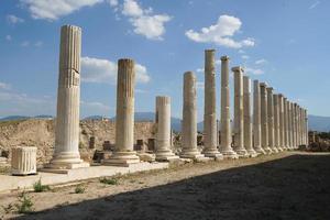 Columns in Laodicea on the Lycus Ancient City in Denizli, Turkiye photo