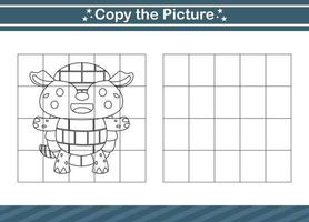 copy the picture Educational game for kindergarten and preschool.worksheet game for children vector