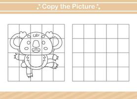 copy the picture Educational game for kindergarten and preschool.worksheet game for children vector