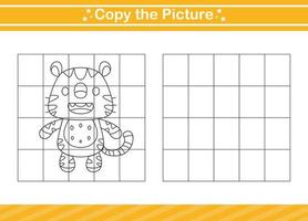 copy the picture Educational game for kindergarten and preschool.worksheet game for children vector