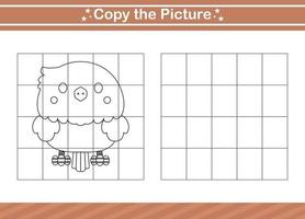 copy the picture Educational game for kindergarten and preschool.worksheet game for children vector