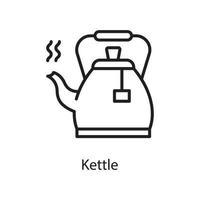 Kettle  Vector Outline Icon Design illustration. Love Symbol on White background EPS 10 File