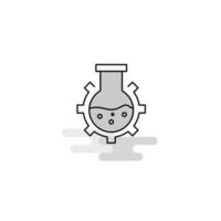 Flask Web Icon Flat Line Filled Gray Icon Vector