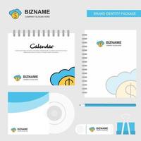 Online banking Logo Calendar Template CD Cover Diary and USB Brand Stationary Package Design Vector Template