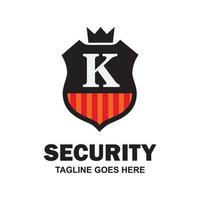 Alphabetical logo of security compnay and typography vector