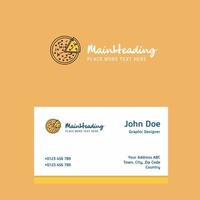 Pizza logo Design with business card template Elegant corporate identity Vector