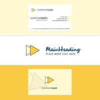 Beautiful Forward Logo and business card vertical Design Vector