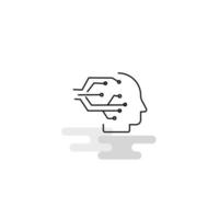 Robotics Web Icon Flat Line Filled Gray Icon Vector