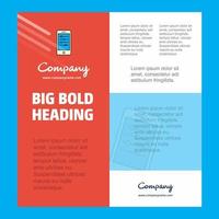 Mobile setting Business Company Poster Template with place for text and images vector background