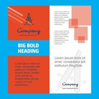 Compass Company Brochure Title Page Design Company profile annual report presentations leaflet Vector Background