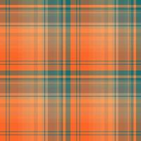 Seamless pattern in orange and water green colors for plaid, fabric, textile, clothes, tablecloth and other things. Vector image.