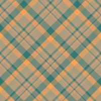 Seamless pattern in simple orange, beige and water green colors for plaid, fabric, textile, clothes, tablecloth and other things. Vector image. 2