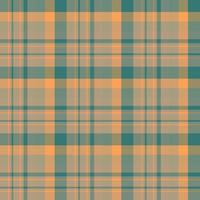 Seamless pattern in simple orange, beige and water green colors for plaid, fabric, textile, clothes, tablecloth and other things. Vector image.