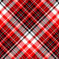 Seamless pattern in wonderful black, red and white colors for plaid, fabric, textile, clothes, tablecloth and other things. Vector image. 2