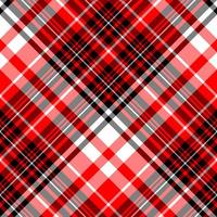 Seamless pattern in wonderful black, red and white colors for plaid, fabric, textile, clothes, tablecloth and other things. Vector image. 2