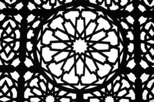 Islamic Ornament on wall mosque. photo