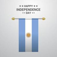 Argentina Independence day hanging flag background vector