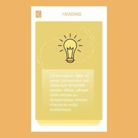 Bulb mobile vertical banner design design Vector