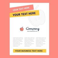Apple Title Page Design for Company profile annual report presentations leaflet Brochure Vector Background