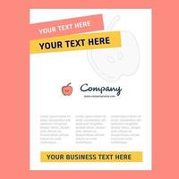 Apple Title Page Design for Company profile annual report presentations leaflet Brochure Vector Background