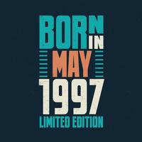 Born in May 1997. Birthday celebration for those born in May 1997 vector