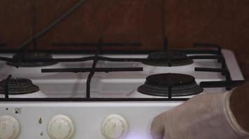 Burning Old Gas Stove video