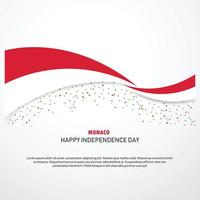 Monaco Happy independence day Background vector