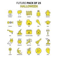 Halloween Icon Set Yellow Futuro Latest Design icon Pack vector