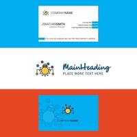 Beautiful Bulb setting Logo and business card vertical Design Vector