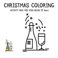 Christmas Coloring Actvity Book For Kids Below 3 Years vector