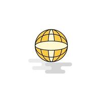 Flat Globe Icon Vector