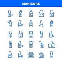 paquete de iconos de línea de manicura para diseñadores y desarrolladores vector