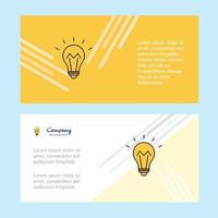 Bulb abstract corporate business banner template horizontal advertising business banner vector