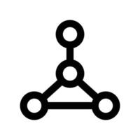 Algorithm icon for work structure diagram in black outline style vector